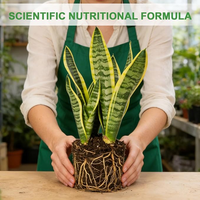 Organic Snake Plant Potting Soil 1qt- Well-Draining Nutrient-Rich Mix for Healthy Roots & Faster Growth, Natural Soil for Sansevieria Plants