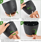 Vanslogreen 6 Inch Orchid Pots with Holes, 2 Pack Self Watering Planters for Orchids Plastic Orchid Pot Plant Flower Pots for Orchids Indoor Outdoor (Black with Brown)