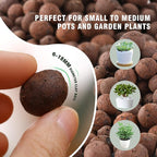 Natural Leca Clay Pebbles, 8LBS 8mm-18mm Expanded Organic Balls Plants Grow Media Gardening Soil for Hydroponics, Drainage, Decoration, Aquaponics