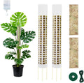 Moss Pole Monstera Plant Support, 2Pack 17 Inch Self Watering Moss Pole for Climbing Plants, Stackable & Refillable Plastic Moss Poles for Garden Potted Planter, Pothos
