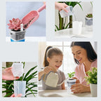 12 Pack 2.5"/2" Mini Clear Self Watering Pots for Indoor Plants with 2 pcs Transplanting Tool, Small Plastic Propagation Pots for Plants, Water Level Indicator,Drainage Hole,12 Plant Labels