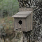 NATUREYLWL Weatherproof Bird House, Wooden Bird Houses for Outside with Pole, Durable Birdhouse for Finch, Bluebird, Cardinals, Hanging Birdhouse Garden Country Cottages