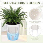 Ziliny 20 Pcs 3.74 Inch Self Watering Pots Self Watering Planters for Indoor Planters Plastic Garden Flower Pots with Level Indicator Vents for Herbs
