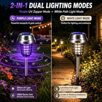 2026 4Pack Mosquito Repellent Outdoor Patio Solar Bug Zapper Outdoor Mosquito Zapper for Moths,Gnats,Flies,Small Flying Insect,Electric Fly Zapper for Backyard,Garden,Gnat Killer for Vegetable Beds