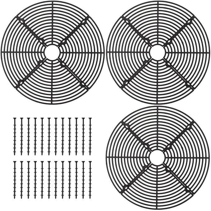 11.8In 3Pcs Grids Plant Pot, Cuttable Covers Flower Pot with 24 Stakes, Abs Plant Protectors Flower, Stoppers Digging Pets for Outdoor Indoor Plants