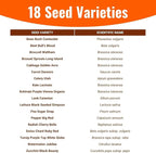 Open Seed Vault |15,000 Heirloom Seeds | 18 Seed Types | Survival Seeds | 2026 Season | Non GMO Vegetable and Fruit Seeds | Planting Outdoor & Indoor Garden