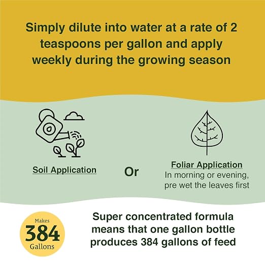 Farmer's Secret Tomato Booster Fertilizer - Super Concentrated - 3:8:7 Ratio Fortified with Humic Acid, Iron and Calcium - Grow More Tomatoes (128oz)