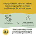 Farmer's Secret Tomato Booster Fertilizer - Super Concentrated - 3:8:7 Ratio Fortified with Humic Acid, Iron and Calcium - Grow More Tomatoes (128oz)