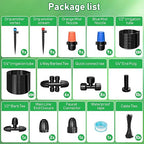 246FT Drip Irrigation System, Automatic Drip Irrigation Kit with 1/2" Main Tube & 1/4" Branch Tubing, Adjustable Drip Emitters, Garden Watering System for Flower Bed, Raised Beds, Lawn, Greenhouses