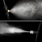 Bonviee Misters for Outside Patio, 100FT Misting Cooling System for Patio, 100FT (30M) Misting Line+28 Mist Nozzles+3/4" Brass Adapter, Pre-Assembled Garden & Greenhouse Watering System
