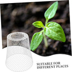 4pcs Iron Wire Plant Protective Cage Mesh Covers for Garden Flowerpots Reusable Plant Protectors with Ventilated Design Suitable for Outdoor Vegetables and Seedlings