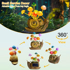 Solar Garden Statues Outdoor, Snail Garden Decor Solar Lights with Mushrooms, Birthday Gifts for Women Mom Grandma, Fairy Accessories for Patio Yard Lawn Backyard Balcony Housewarming Ornament