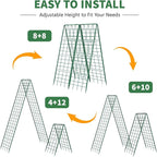 2 Pack Cucumber Trellis, 59" High Foldable A-Frame Garden Trellis for Raised Bed Garden Grow Support with Plant Support Clips Ties for Cucumber,Tomato, Climbing Plants and Flowers