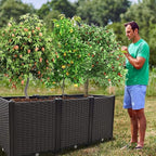 Raised Garden Beds Planters for Outdoor Plants Box Plastic Elevated Garden Bed Kit for Vegetables Flowers Herbs in Backyard Patio Balcony