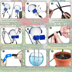 Solar Drip Irrigation System for Garden/Outdoor/Indoor, Garden Solar Automatic Watering System for 15 Potted Plants, Vacation Automatic Plant Waterer Outdoor with 2500mAh Battery, 50Ft Tube