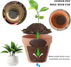 300 PCS Circular Flowerpot Hole Net Pads, 2 Styles and 6 Sizes, Flowerpot Soil Prevention, Leakage Prevention and Ventilation Pads, Indoor and Outdoor Plant Drainage Pads