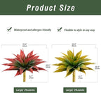 Artificial Plants Outdoor Faux Plant,Artificial Agave Faux Hostas Outdoor Uv Resistant Artificial Plants Indoor Fake Plant Artificial Agave Plant Indoor(2pcs, 28") Yellow