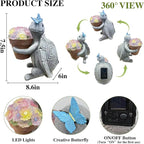 Solar Turtle Garden Statue with LED Light (6"W x 8.6"L x 7.5"H) – Cute Solar Garden Decor Outdoor Turtle Statue for Patio Yard Backyard Lawn, Turtle Decor Garden Statues, Unique Turtle Gifts