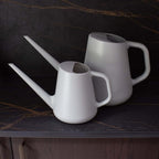 Bloem Fern Cement Gray 1.5 Liter Modern Resin Watering Can for Indoor and Outdoor Use
