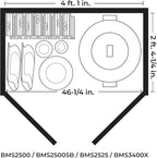 Suncast 3 Pack 34 Cu Ft Capacity Horizontal Outdoor Storage Shed for Garbage Cans, Garden Accessories, Backyard, and Patio Use, Vanilla
