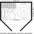 Suncast 4 Pack 34 Cu Ft Capacity Horizontal Outdoor Storage Shed for Garbage Cans, Garden Accessories, Backyard, and Patio Use, Vanilla