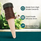 Blumat Classic Self-Watering Stakes - Prevents Overwatering and Underwatering for Healthy Growth While You are Away - Ideal for Indoor Plant Watering, 6 Pack, wo Adapter