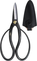 KAKURI Bonsai Scissors Made in Japan 7", Japanese Carbon Steel Blade, Traditional Bonsai Shears for Pruning and Trimming