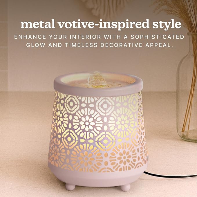 Homedics Indoor Relaxation Fountain with Light & Natural Sound, Tabletop Water Fountain for Home or Office, Small Indoor Water Fountain with Quiet Pump, Soothing Zen Desktop Decor (Pink)