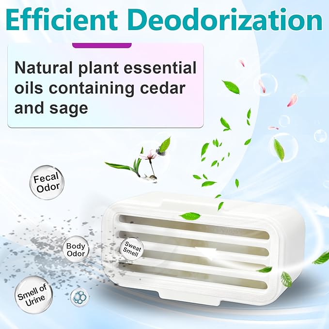 9 Pcs Deodorizer Compatible with PetSafe ScoopFree SmartSpin Self-Cleaning Cat Litter Box & HHOLOVE Self-Cleaning Cat Litter Box, Natural Essential Oils, Cat Friendly, Odor Control