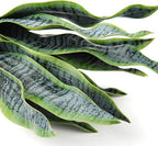 Briful Fake Snake Plant 16" Faux Potted Plant Artificial Snake Plant with White Ceramic Pot Sansevieria Plant Perfect for House Modern Living Room Office Housewarming Gift Indoor Decor