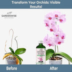 GARDENWISE Liquid Orchid Fertilizer Concentrate 3-1-2 with Micronutrients Orchid Care Made Easy (8 OZ)