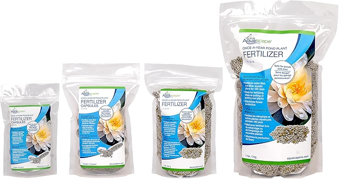 Aquascape Once-A-Year Pond Plant Fertilizer, Granular, 7 Lb / 3.18 Kg, Long-Lasting Nutrients for Water Garden Plants, 89014