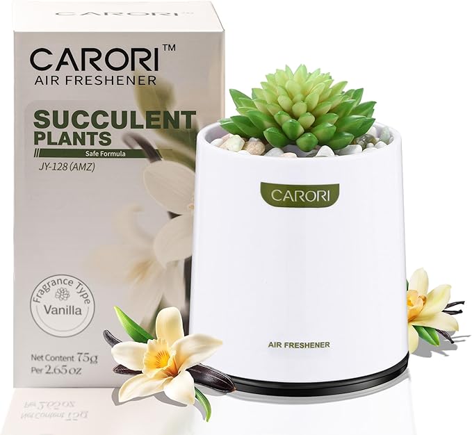 Artificial Succulent Plants with Subtle Vanilla Scent, Faux Indoor Plants for Home Decor, Small Fake Plant for Bathroom, Bedroom, Office Decor, Aesthetic Room Accessories, Housewarming Gift