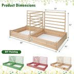 S AFSTAR Raised Garden Bed with 3 Trellis & 2 Planter Boxes, Outdoor Wooden 88" L x 45" W x 43" H Planter Box Kit for Flower Herb Vegetable Fruit Climbing Vines, Gardening Planter for Garden Patio
