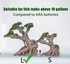 Novelsite Fish Tank Decorations - Large Bonsai Trees with Faux Moss- Aquarium Rocks Aquascaping- Made of Sandstone 17" x 8.6" x 5" Enhance Aquatic Landscape with Realistic Natural Look