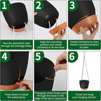 GARDIFE Hanging planters for Indoor Plants, 8 inch Hanging Planter, Self Watering Plant Pot, 2 Pack self Watering Hanging Planter, Black