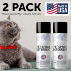 Berkland Cat Deterrent Spray Refill 2-Pack, Compatible with PetSafe SSSCAT Dispenser — Non-VOC Family-Safe, ~75-100 Sprays Per Can, Aftermarket Replacement for Counters & Furniture, Made in USA