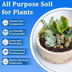 Halatool 6QT Indoor Potting Soil for Plants Orchid Potting Mix Garden Top Succulent Bonsai Soil for Aloe Vera Houseplants Flowers Vegetables & Herbs
