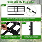 Goplus Lawn Leveling Rake, 30" x 10" Heavy Duty Level Lawn Tool w/ Ergonomic Handle for Soil, Effort-Saving Landscape Rake for Garden, Backyard, Golf Course, Farm, Pasture (Black)