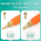 All Metal Sprayer Wand With 3 Types of Nozzles - Fan, Stainless Steel, 1/4" & 3/8" Brass Barb, 2 Hose Clamps (29 Inches, 3 Nozzles)