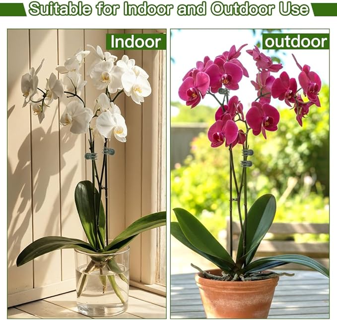 Plant Clips Orchid Clips 120 Pcs Plants Support Clip Flower and Vine Clip Plant Garden Clipss for Climbing Plants Supporting Stems Vines Stalks Grow Straight Upright Indoor Outdoor Orchid Accessories