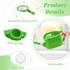 1 Gallon Watering Can, Garden Watering Can Outdoor, Plant Water Can with Removable Long Spout and Stainless Steel Sprinkler Head, Plastic Indoor Watering Cans for Gardening Flower Plants