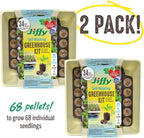 Jiffy Seed Starter Tray Kit - Self-Watering, High Germination Rate, Seedling Tray - 2 Pack, Peat/Plastic