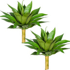 Artificial Plant Artificial Agave Plants,2PCS Faux Plants for Outdoors Artificial Plant Outdoor Large UV Resistant Fake Agave Planters for Indoor and Outdoor Decorating Outdoors Plants 22"