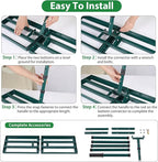 Lawn Leveling Rake,Stainless Steel Lawn Leveler with 30”x10” Ground Plate, 78” Adjustable Long Handle, Level Yard Tool for Grass, Golf Field, Level Soil or Dirt Ground Surfaces-Green