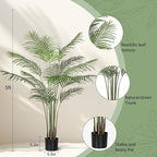 Artificial Palm Tree 5ft Tall Fake Palm Tree Indoor Decor Faux Tropical Areca Floor Plant in Pot, Artificial Silk Plant for Home Office Living Room Decor Indoor