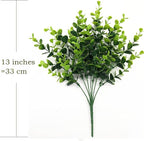 CATTREE Artificial Eucalyptus Shrubs Fake Plant, Faux Branches Stems Decoration Arrangements Greenery Leaf Bud for Home Farmhouse Wedding Bouquets Table Centerpieces Vases Flower Floral Décor 4 Pack