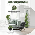 VEVOR Artificial Boxwood Spiral Topiary Trees, 3ft Tall (2 Pieces) Faux Plant Outdoor, All-Year Green Fake Plant with Replaceable Leaves for Decorative/Indoor/Porch/Garden