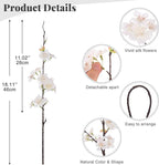INXUGAO 12 PCS Faux Cherry Blossom Branches Decor 18.11 Inch Fake Artificial Cherry Flowers for Home Indoor Decoration Vase Arrangement Table Living Room Bedroom Spring Decor