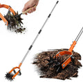 Rotary Cultivator Garden Tool, 2-in-1 Weeder & Soil Aerator with Detachable Weed Knife,73" Adjustable Stainless Handle, Dual-Function Rotary Tiller for Lawn Care, Reseed Grass, Soil Mixing